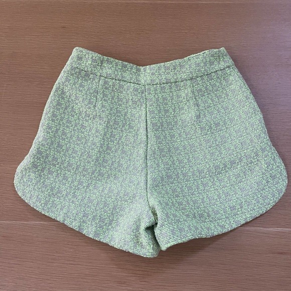 Women's Forever 21 Size S Neon Green Gray Tweed Shorts - Picture 3 of 6